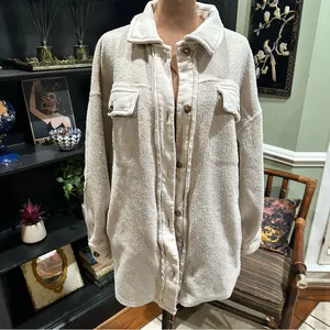 Free People Rugby Oversized Fleece Jacket – Size S thumbnail 10