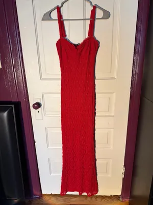 FashioNova Sexy red lace body con maxi dress thumbnail 2
