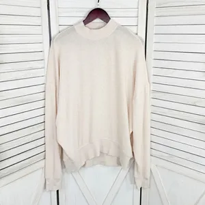 Topshop Oversized Slouchy Mock Neck Sweatshirt Nude‎ Pink Size 8 thumbnail 7