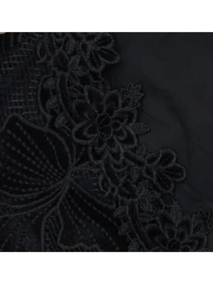 NWT Aqua Womens Lace Puff Sleeve Mini Dress IDM12303 Black M thumbnail 7