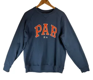 By Parra Womens Blue Orange Educational Crewneck Sweatshirt Large thumbnail 1