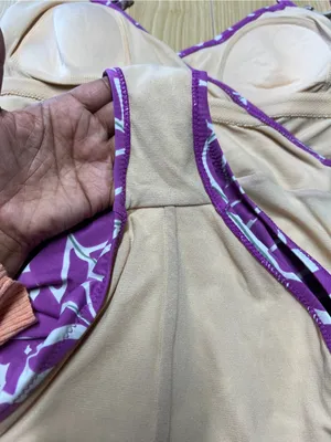 Garnet Hill Purple Tropical Leaf Ruched One Piece Swimsuit Size 6 thumbnail 11