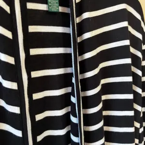Lauren Ralph Lauren Women’s Cardigan Open Long Sleeve Striped‎ Blue Size Medium thumbnail 2