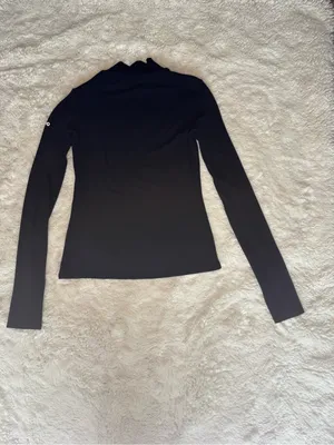 ALO Yoga Hazy Mock Neck Pullover | Black | Size M thumbnail 2