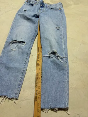 Levi's wedgie premium Light Blue Distressed Jeans 26 thumbnail 5