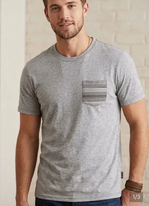 American Rag Gray Short Sleeve Tee Casual Cotton Blend thumbnail 1