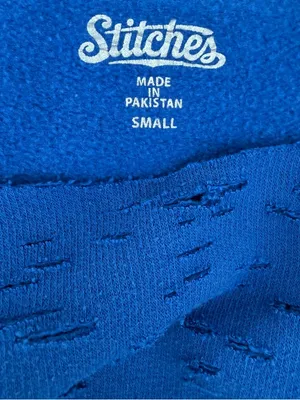 Los Angeles Dodgers MLB off-the-shoulder destroyed sweatshirt thumbnail 13