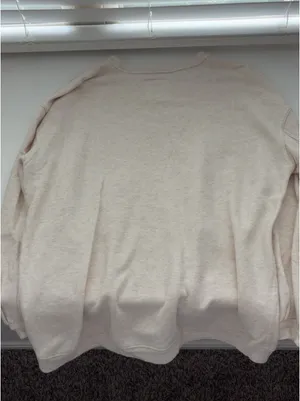 aerie heather cream sweatshirt thumbnail 2