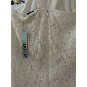 DO+BE White Lace Halter Dress Small NWT Boho Bridal Shower Rehearsal Dinner thumbnail 9