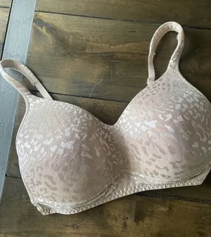 Rhonda‎ Shear Bra nude cheetah Size XL wirefree t shirt bra thumbnail 1