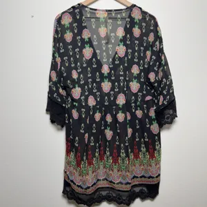 Anthropologie Uncle Frank Women Whimsigoth Coverup‎ Dress Small Velour Crochet thumbnail 8