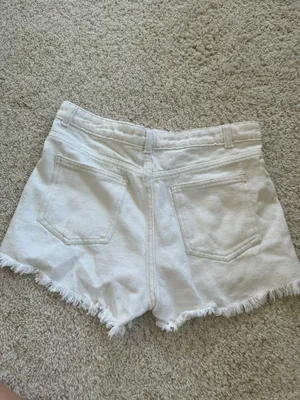 White Jean Shorts thumbnail 2