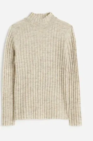 Madewell Alpaca- blend Ribbed Mock Neck Sweater thumbnail 1