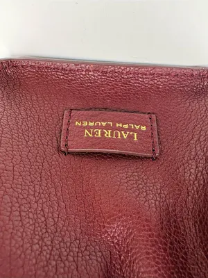 Lauren Ralph Lauren Burgundy Top-Handle Satchel with Gold Hardware thumbnail 15