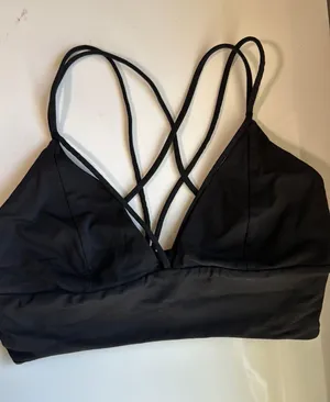 Lululemon Black Strappy Sports Bra thumbnail 1