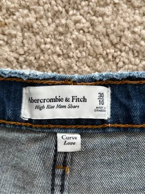 Abercrombie and fitch blue distress Raw Hem Distressed Denim Shorts 30(10) NWT thumbnail 2