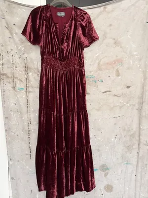 Anthropologie the Somerset Velvet Maxi Dress thumbnail 3