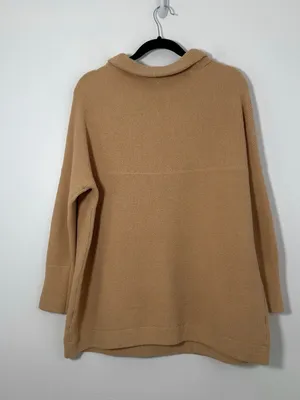 Free People Women’s Tan Beige Oversized Cowl Neck Knit Sweater Dress thumbnail 3