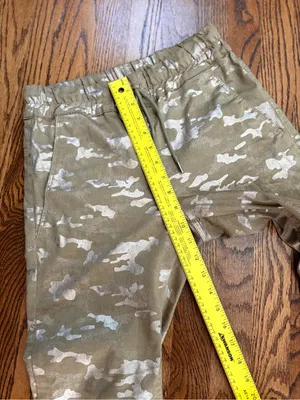 Bevy Flog Shely Beige Gold Metallic Camo Drawstring Pants Size 25 thumbnail 9