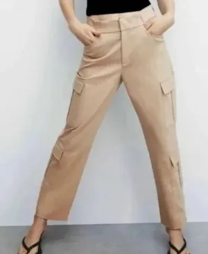 Zara Double Cargo Pants Women’s Small thumbnail 1
