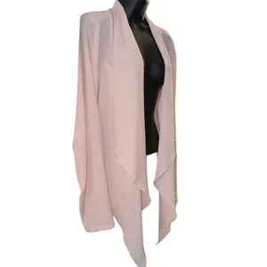 Torrid pale pink waterfall cardigan blouse thumbnail 3
