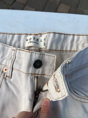Motel Rocks Wide Leg Jeans in Light Gray thumbnail 2