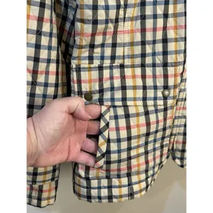 Talbots Quilted Blue‎ Pink Yellow Plaid Check Jacket Coat Zip Size XS Preppy thumbnail 6