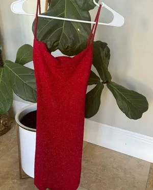 Red sparkly windsor dress thumbnail 1