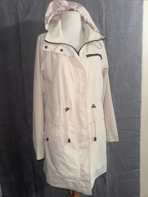 Two by Vince Camuto Cream Trench Coat with Black Trim thumbnail 9