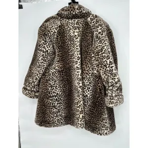 Vintage Monterey Fashions Faux Fur Coat Women’s‎ S Leopard Animal Print Glam Mob thumbnail 5
