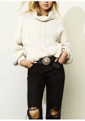 free People be yours cowl neck turtleneck sweater thumbnail 8