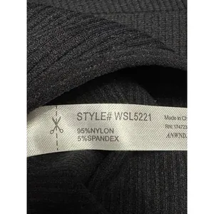 Priceless Crop Top Ribbed Texture V-Neckline Sleeveless Form Fitting Black W S/M thumbnail 9