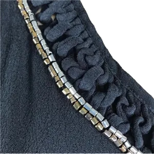 LOVESTITCH Beaded Maxi Dress Sz S Black Feminine Retro Boho Party Whimsycore NWT thumbnail 7