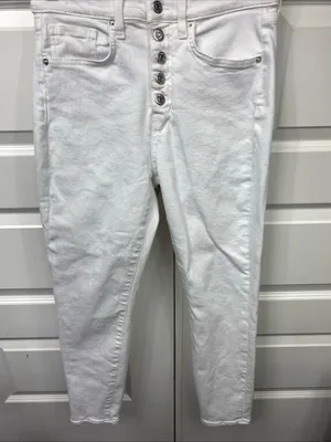 Veronica Beard Debbie High Rise Sz. 29 Ankle White Skinny Jeans 26” Inseam thumbnail 5