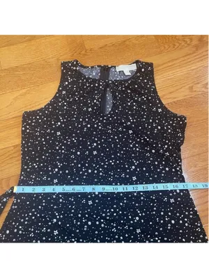 Michael Kors Nora Maxi Dress Sz S Black White Sleeveless Celestial Dark Romantic thumbnail 7