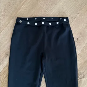 White Fox Boutique - I Want You Stud Waist Flare Pants in Black & Silver thumbnail 2