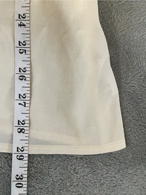 Reformation Floria Top Button-Front back tie Cream minimalist career classic 8 thumbnail 9