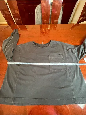 Free People Movement Balloon Long Sleeves Crop top Oversized Logo Bohemian Sz XL thumbnail 9