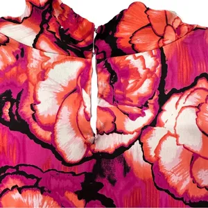 Worthington Floral Print Multicolored Sleeveless Blouse Size‎ Large thumbnail 3