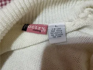 Y2K Women’s Cream Cropped Button-Front Sweater thumbnail 3