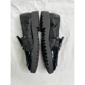 Franco Sarto Cassandra Black faux Leather Lug Sole Loafers 8 M thumbnail 8