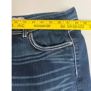 BKE Harper Bootcut Jeans Womens 33L Dark Wash Rhinestone Embellished Mid‎ Rise thumbnail 4