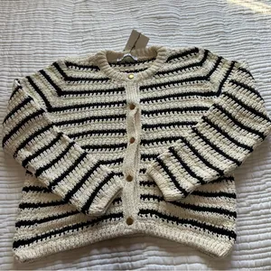 STRIPED KNIT CARDIGAN thumbnail 6
