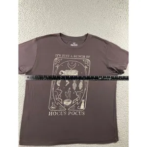 Disney Hocus Pocus Graphic Tee Womens XL Brown Goth Tarot Sanderson Sisters Tee thumbnail 10