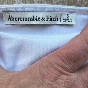 NWOT Abercrombie & Fitch White Open Back Halter Mini Dress thumbnail 3
