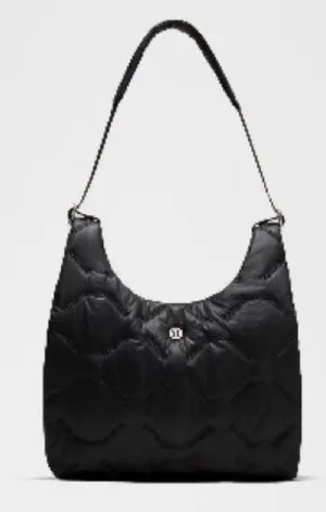 Lululemon NWT Quilty Pleasures Shoulder Bag Mini 5L Black Wordmark thumbnail 1