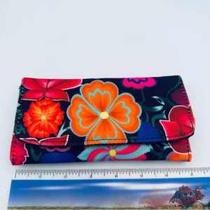 Mexican Vibrant Floral Embroidered Wallet thumbnail 7