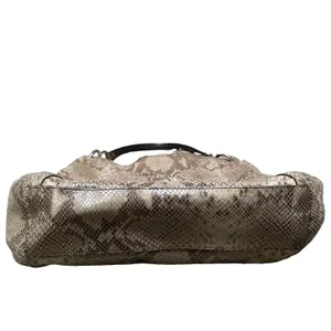 Coach Park Python Snake Print Leather Shoulder Hobo Bag Y2K Style Tan Shiny thumbnail 6