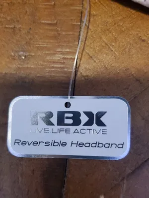RBX Black and Light Pink Leopard Print Reversible Headband thumbnail 2