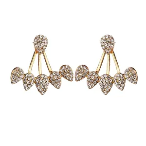 Gold Plated 2 pc Crystal Drop‎ Earrings, 17cm thumbnail 8